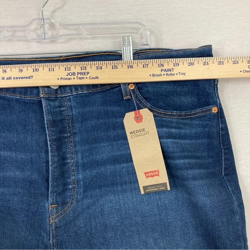 New Levi's Wedgie Straight Leg‎ High Rise Crop Jeans size 24W - Picture 6 of 10